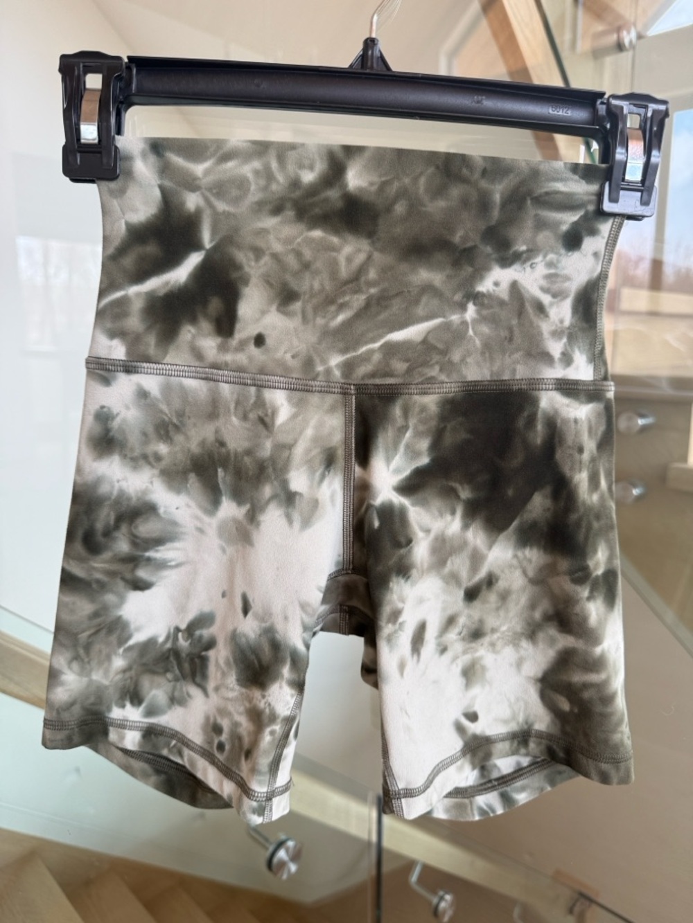 lululemon athletica Tie-Dye High-Rise Bike Shorts in Olive and Beige